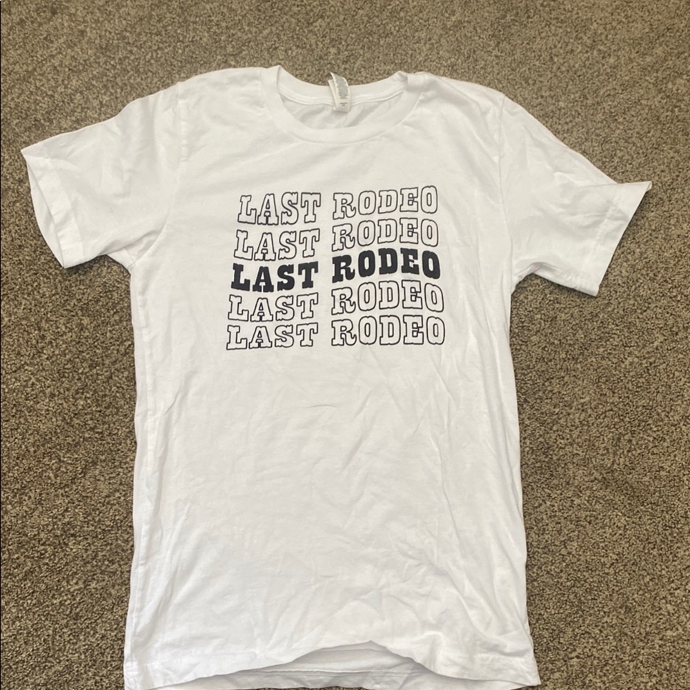 White 'Last Rodeo' Graphic T-Shirt